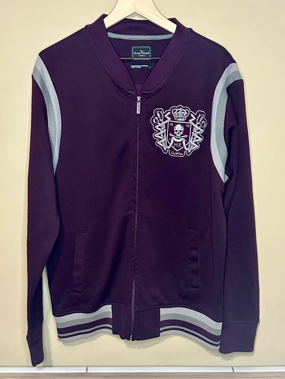 Marc Ecko Cut & Sew Skull Crest Track Jacket – Men’s L